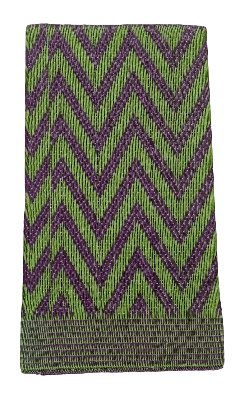 Green and Purple Chevron Patterned mat