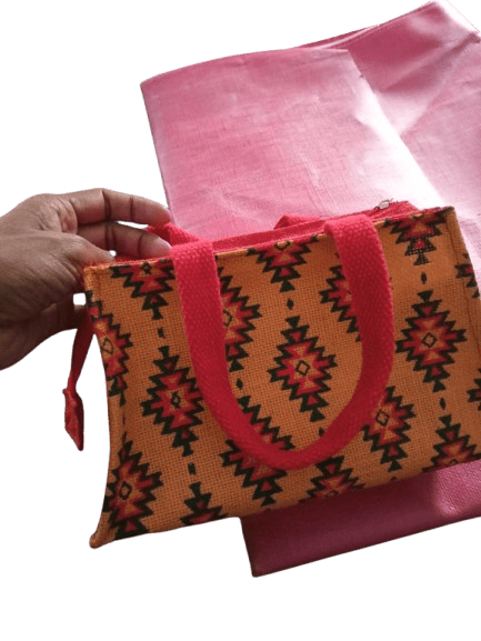 Small size Jute bag with Zipper