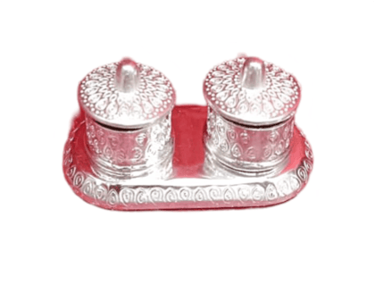 German Silver-Plated Kumkum Holder