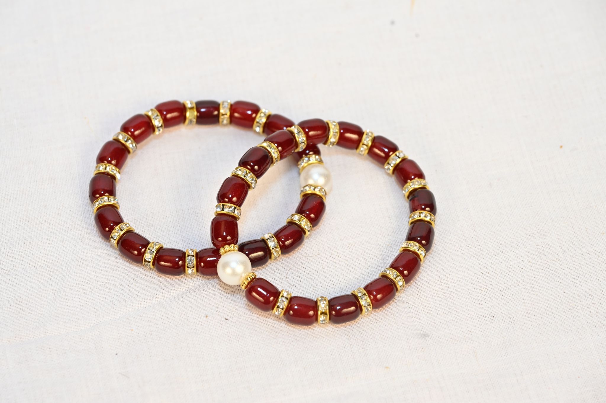 Black and Gold Beaded Bracelet