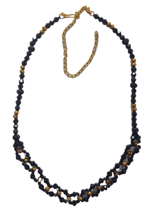 Stunning black beaded necklace