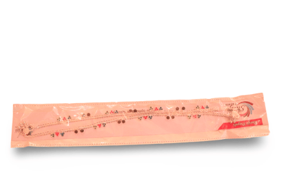 Delicate Silver Plated pattilu with Multicolor Beads