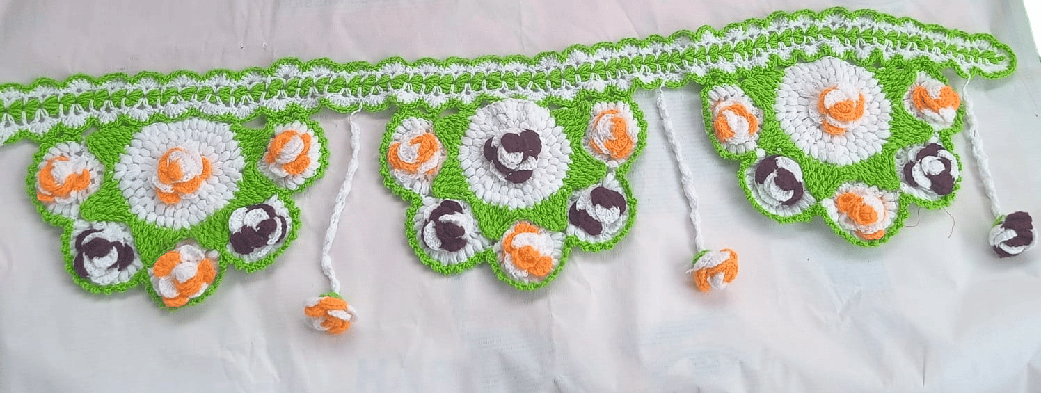 Handmade Crochet Wall Hanging Door Valance Home Decor
