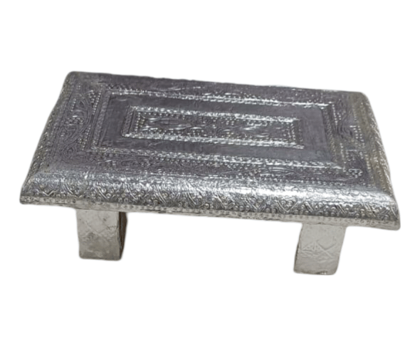 Silver-Plated Pooja Chowki
