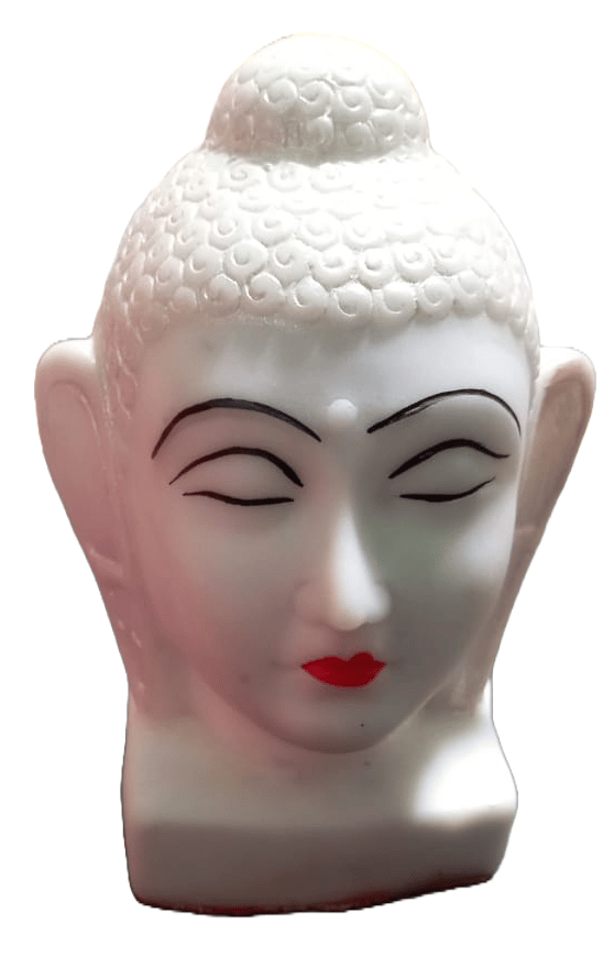 White Buddha Head Statue