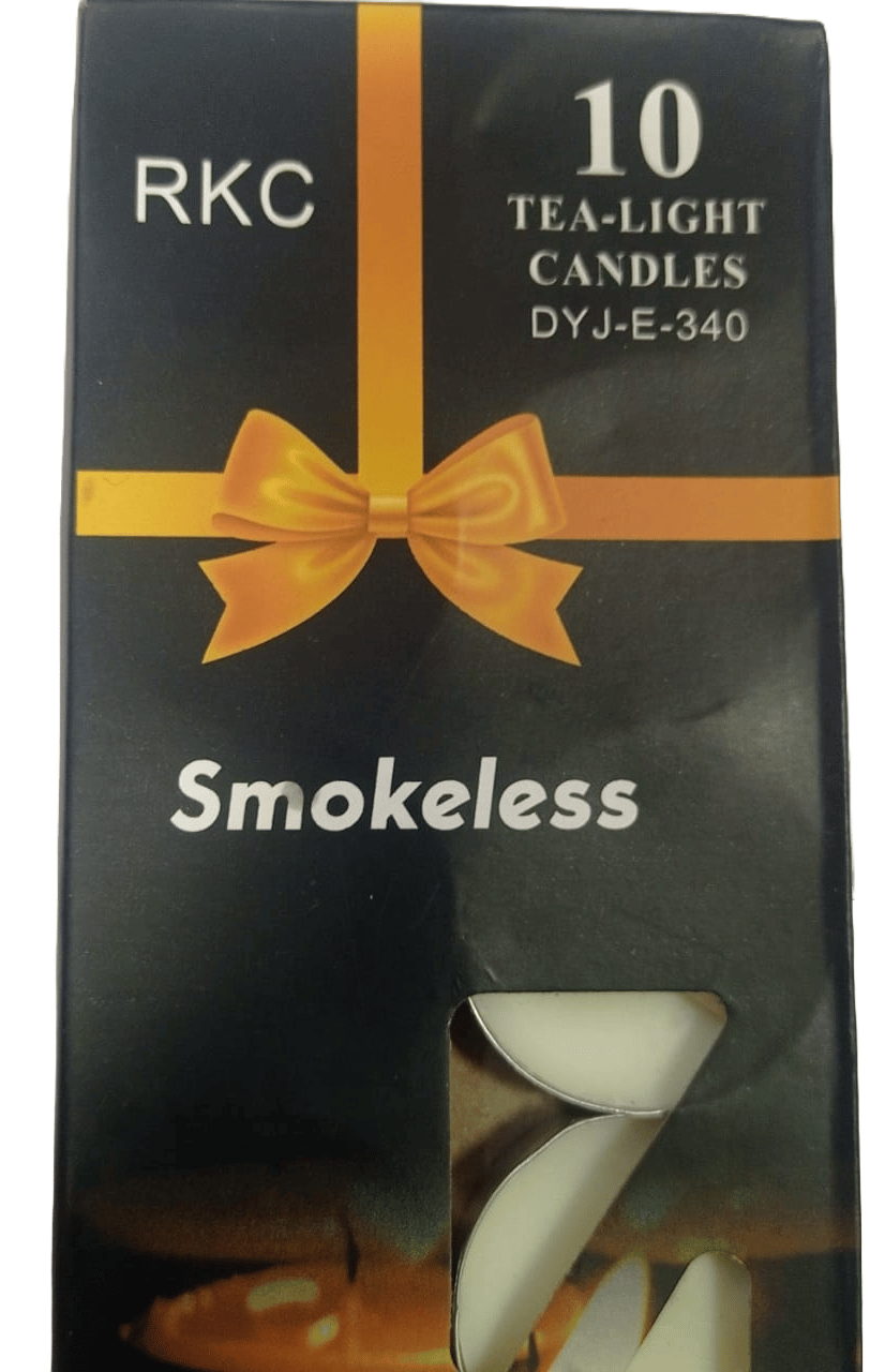 10 Pack RKC Smokeless Tea Light Candles