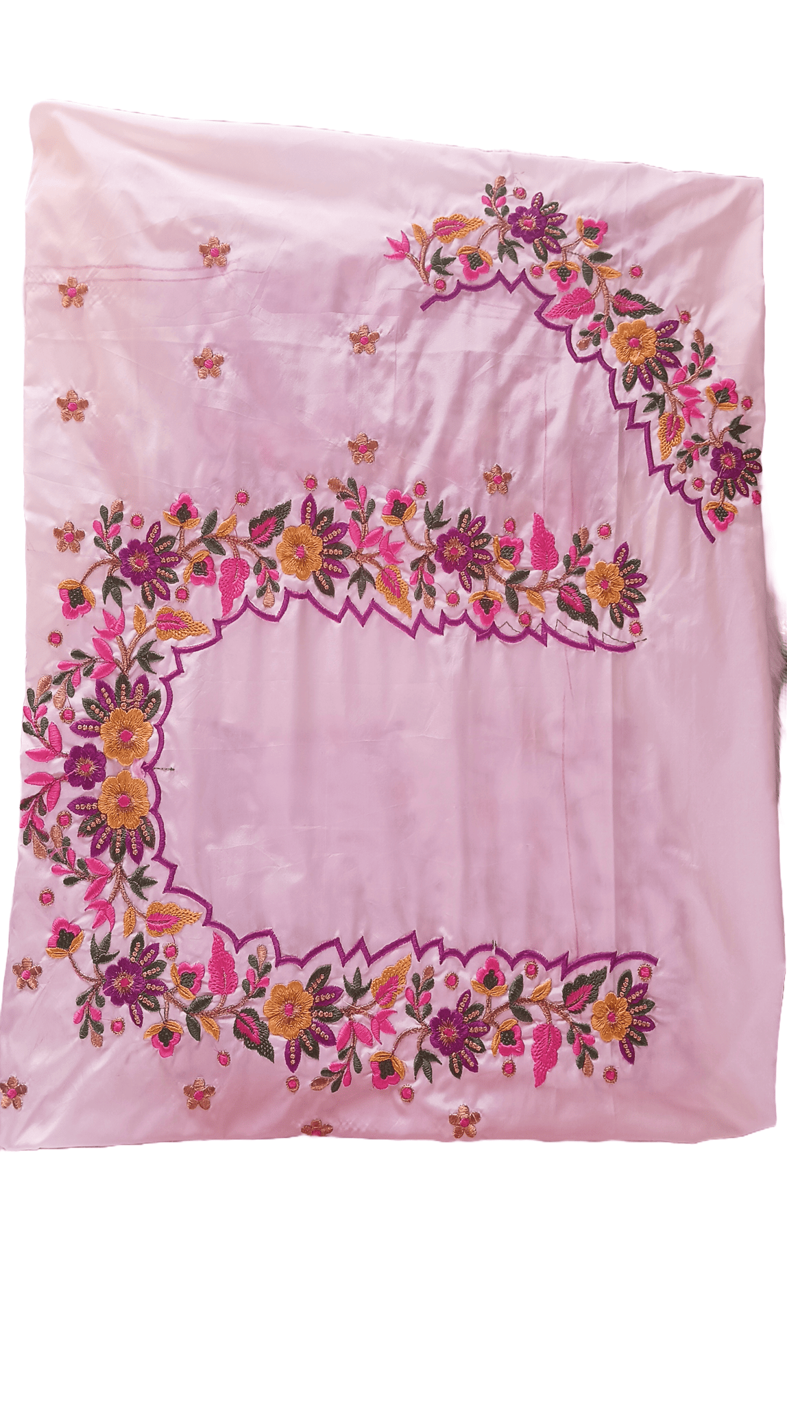 Blush pink embroidered blouse piece