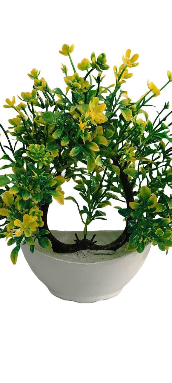 Artificial Bonsai Tree in White Potted for Home Decor