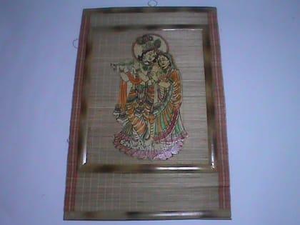 Krishna and Radha Bamboo Wall Hanging