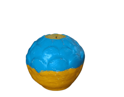 Hand painted decorative concrete ball