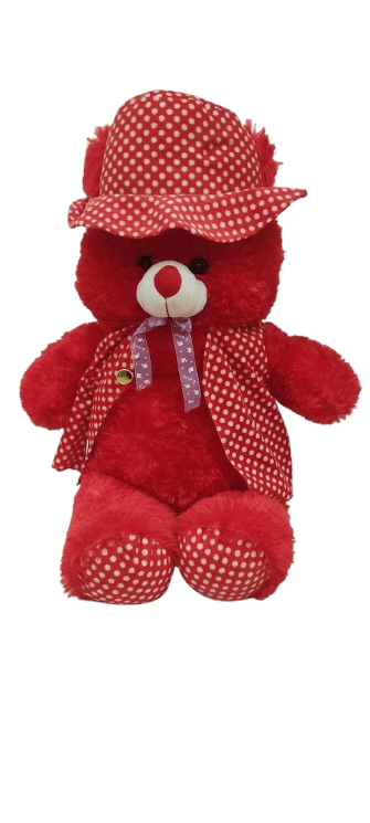 Red polka dot teddy bear