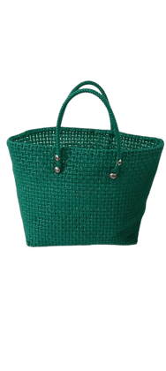 Hand Woven green  bag