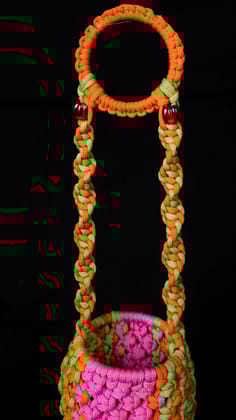 Flora Macrame Bottle Plant Hanger