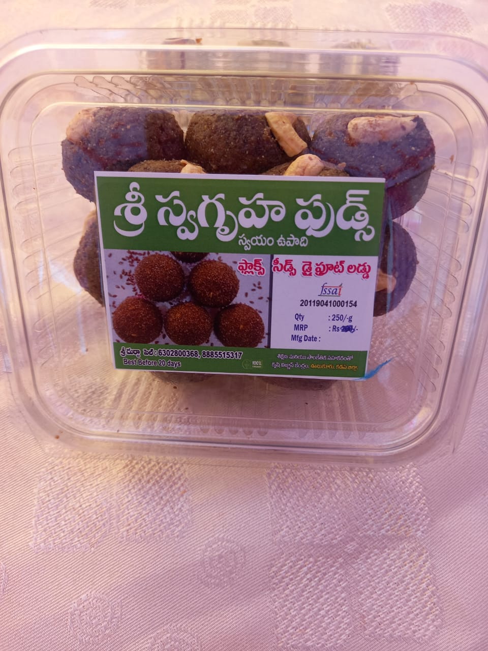 Organic Flax Seeds Dry Fruit Laddu
