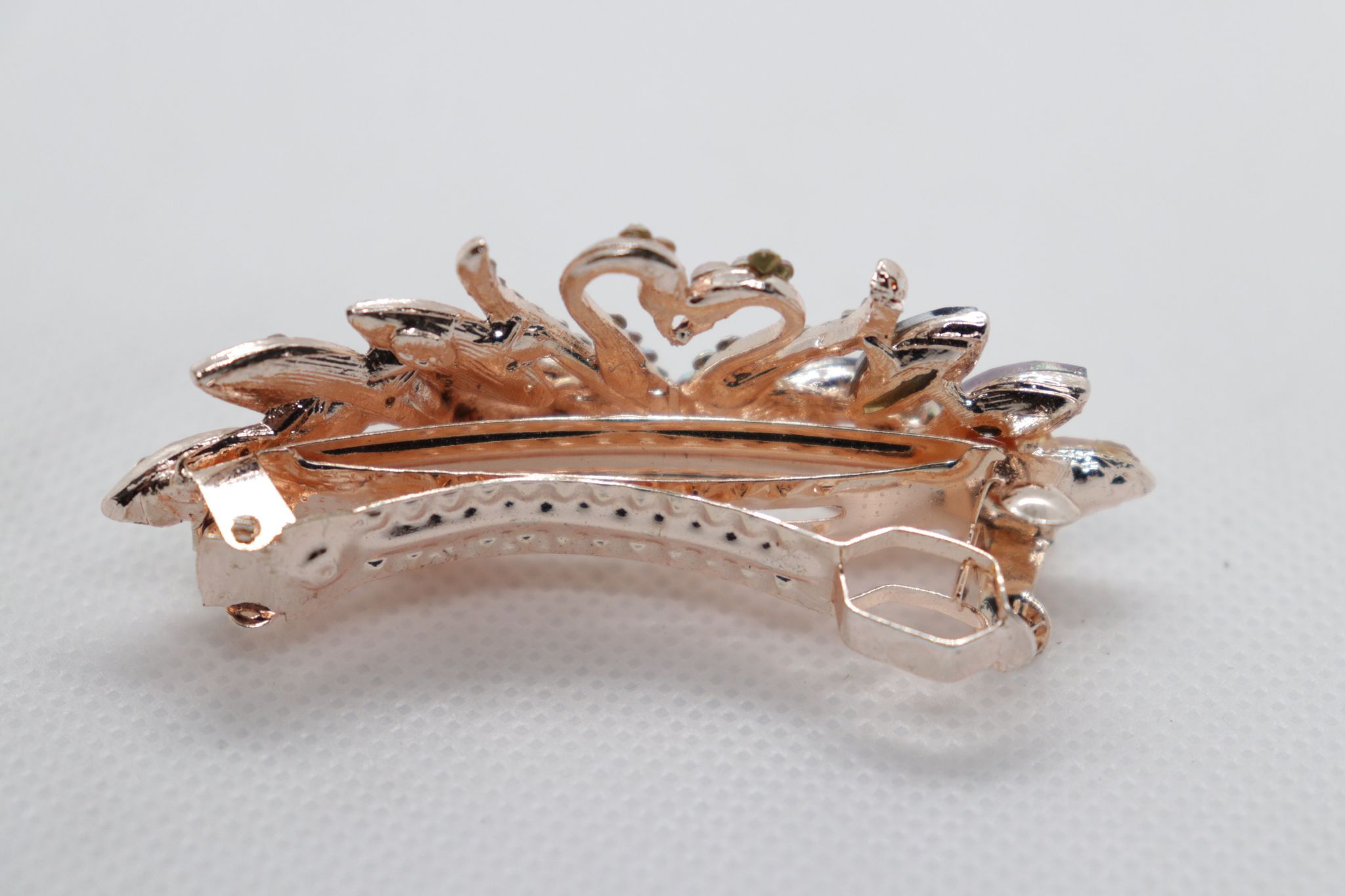 Elegant Rhinestone Swan Hair Clip