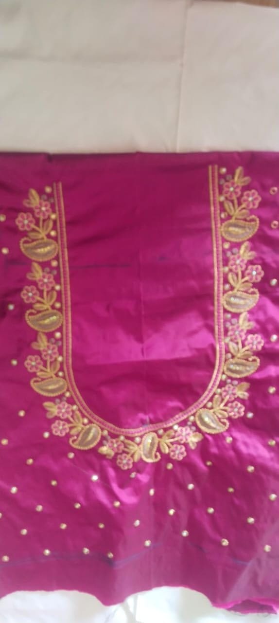 Computer  EMBROIDERY WORK Blouse