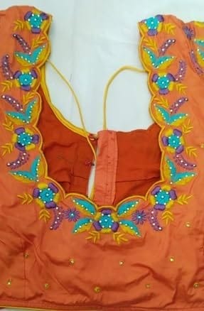 Cut work Computer Embroidery Blouse Piece