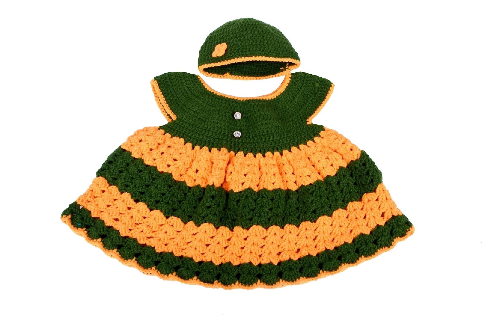 Lace work baby frock