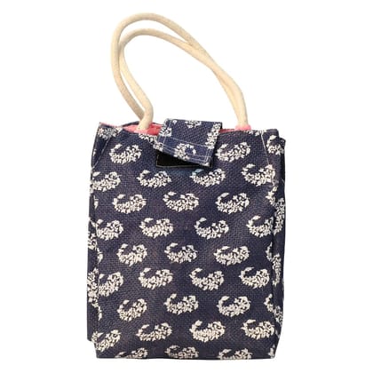 Handcrafted Printed Jute Bag Handcrafted Printed Jute Bag