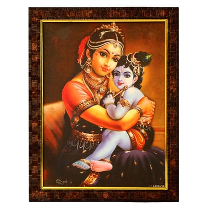 Bal Krishna Glass Photo Frame, Hancrafted Glass Photo Frame, (NULM-Tirupati-35), (27 x 5 x 34)cm