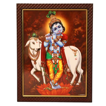 Lord Krishan Wooden Photo Frame Lord Krishan Wooden Photo Frame