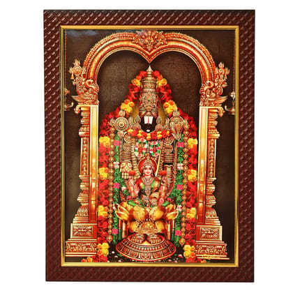 Tirupati & Luxmi Ji Wooden Photo Frame/ Handcrafted Photo Frame/ Photo Frame for Mandir/ (NULM-Tirupati-14)/ (27 x 5 x 34)cm Tirupati & Luxmi Ji Wooden Photo Frame/ Handcrafted Photo Frame/ Photo Frame for Mandir/ (NULM-Tirupati-14)/ (27 x 5 x 34)cm