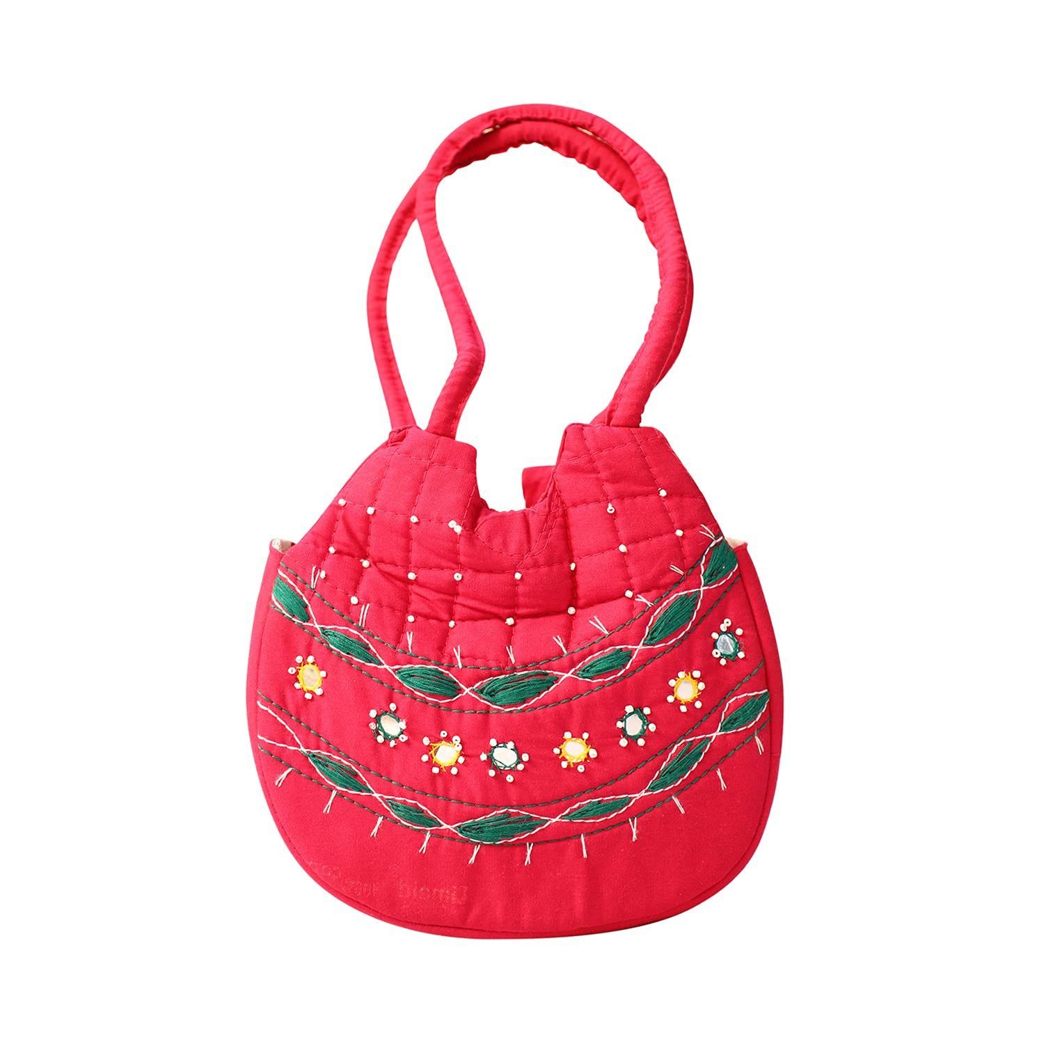 Women�s Handbag Banjara Traditional Side Bag Purse Cotton Handmade Pink