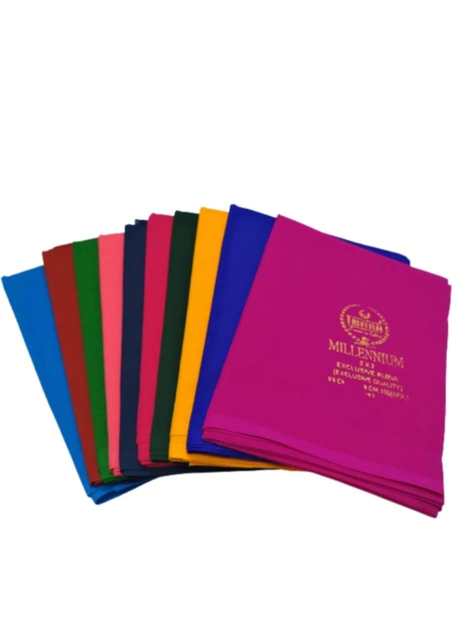 A pack of 100% cotton sarees in various colors