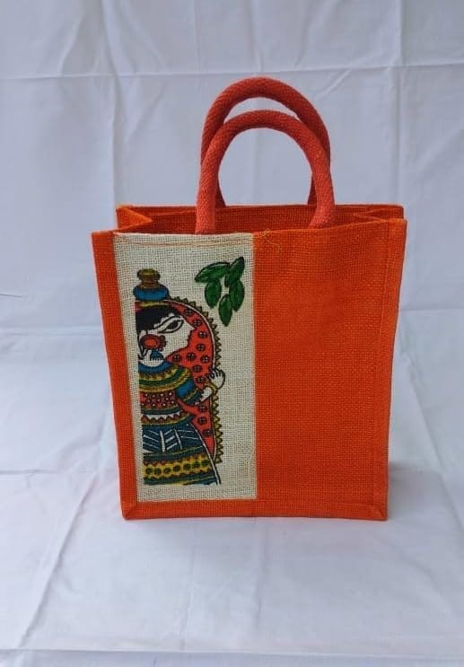 Red Color Jute Bag Lunch Bag pack of 1