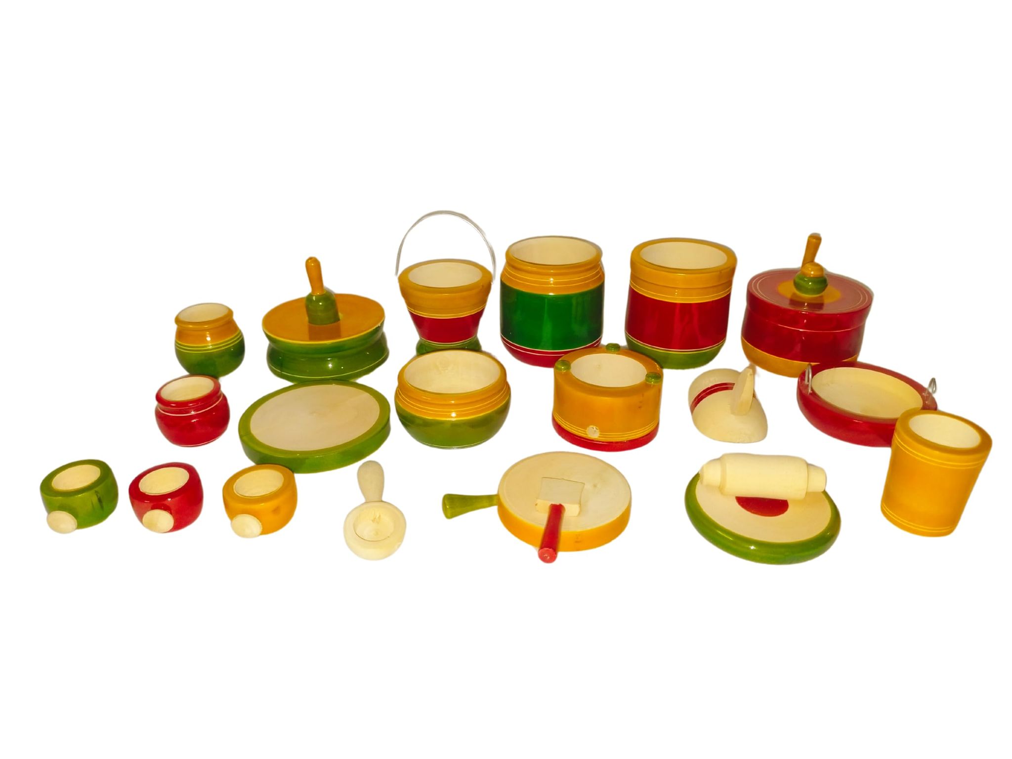 Etikoppaka Wooden Show Piece Set
