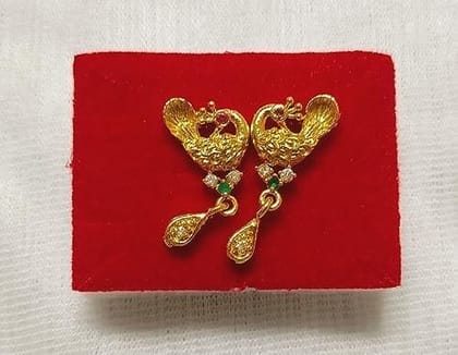 Earrings Gold pleated Alloy Drops Earrings Gold pleated Alloy Drops