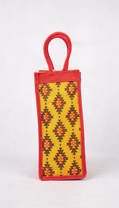 Sonchiriya Red printed hand held bag