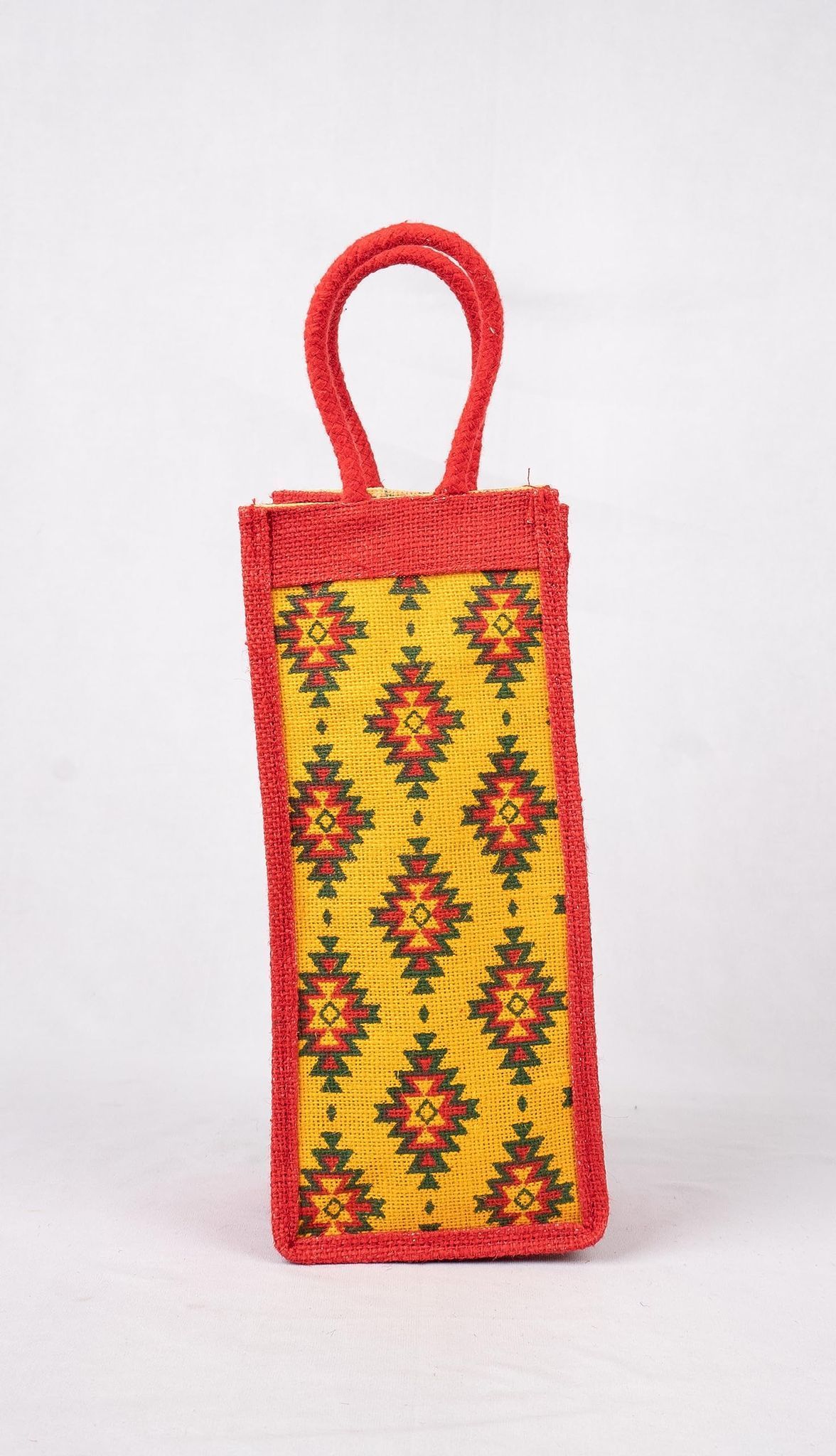 Sonchiriya Red printed hand held bag