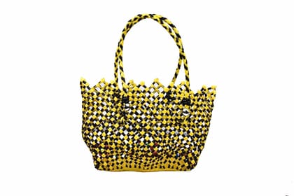 Beaded Handbag with Double Handles
