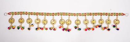 Bridal Waist Chain Belt with Elephant Pendants and Colorful Pom Poms Bridal Waist Chain Belt with Elephant Pendants and Colorful Pom Poms