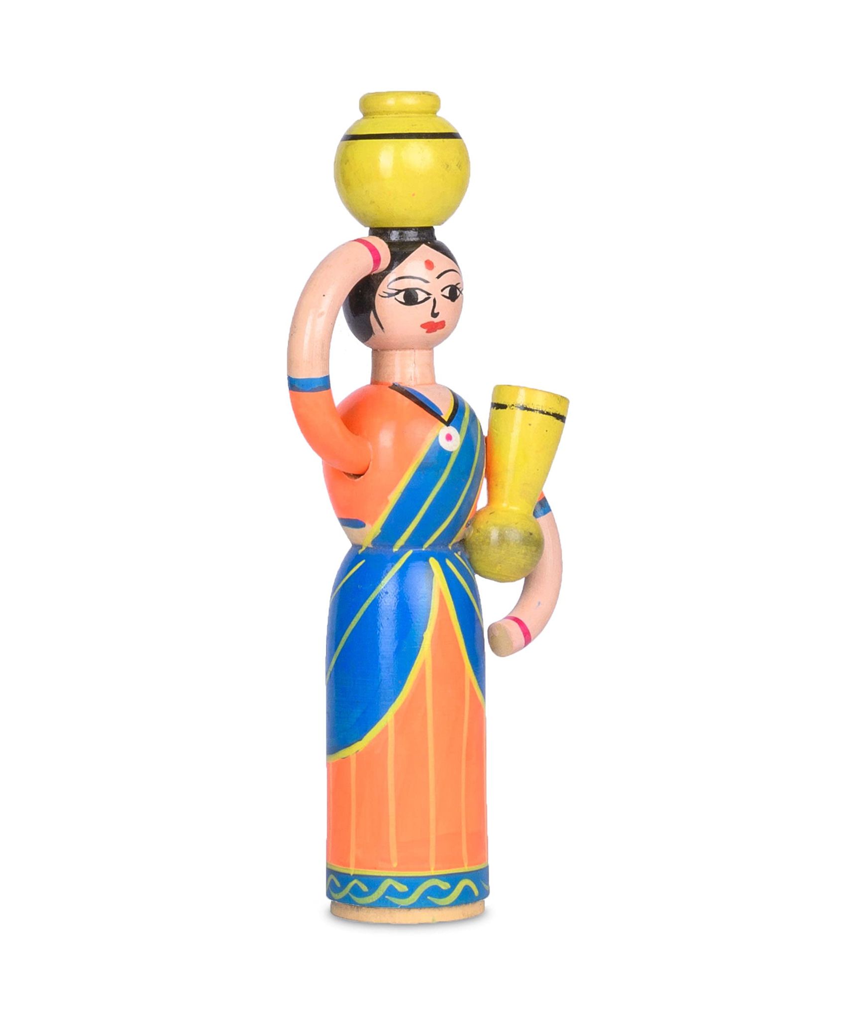 Wooden Handicrafted Paddy Lady Doll Toy Home D�cor