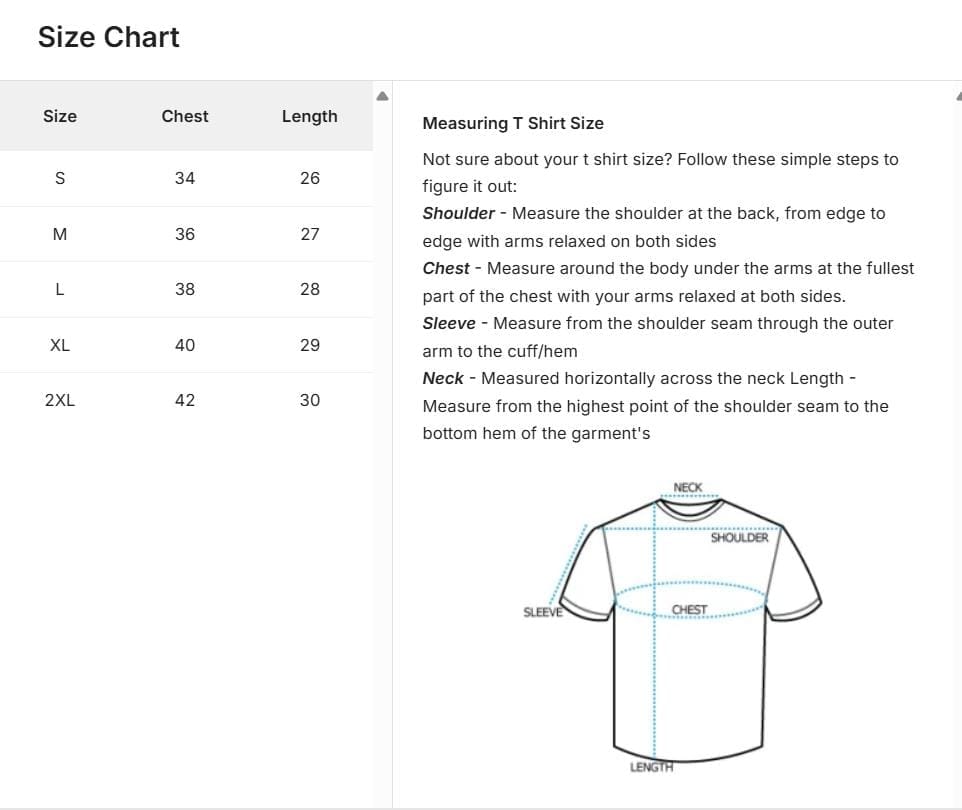 Size Guide Size Guide