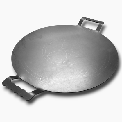 NAAYAGI  - SOUTH INDIAN iron tawa - 12 inch tawa, DOUBLE HANDLE - FULL FLAT -  TAWA FOR ROTI , DOSA AND FRYING - 12 INCH APPROX.