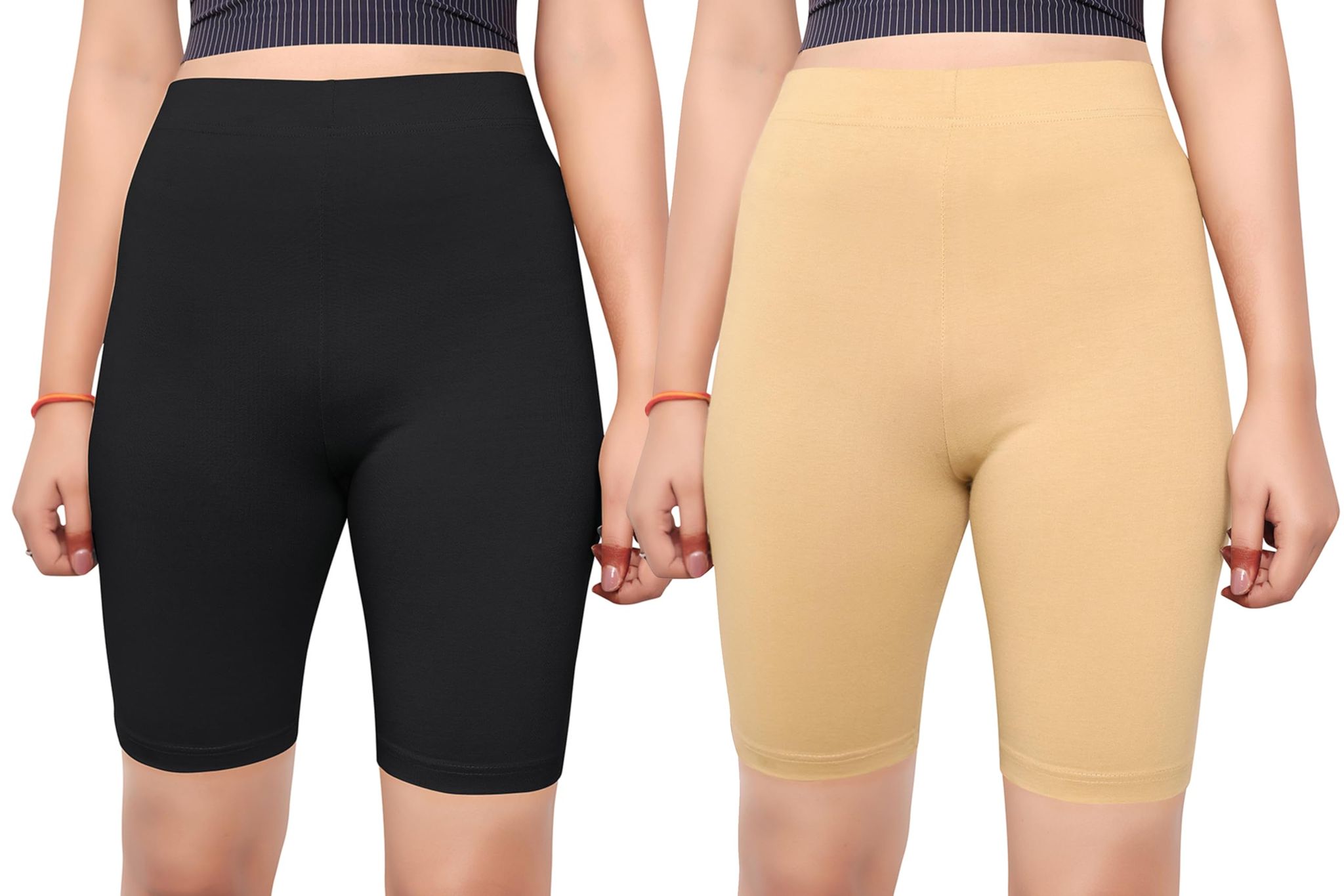 Women WORTH Cotton Cycling Shorts for Women Combo Pack 2
