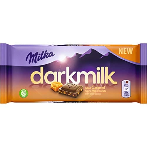 Milka Dark Milk Caramel Chocolate, 85 G