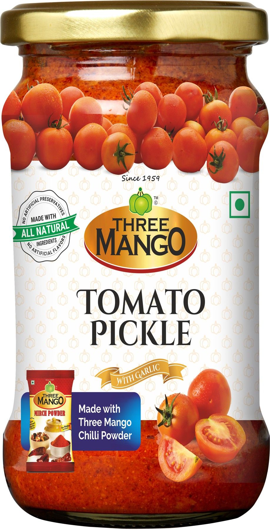 Three Mango Tomato Pickle (300 G)