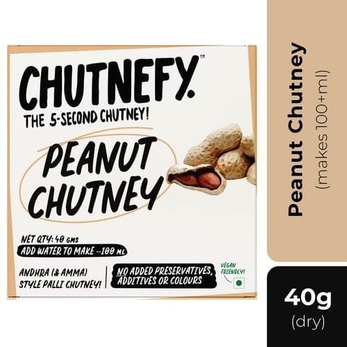Chutnefy 5 Second Peanut Chutney - Authentic Recipe, 40 G