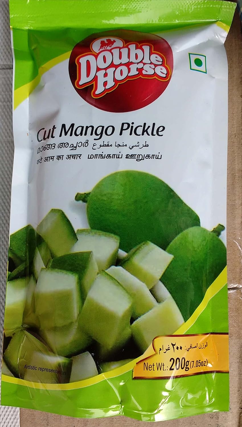 Double Horse Cut Mango Pickle, 200G