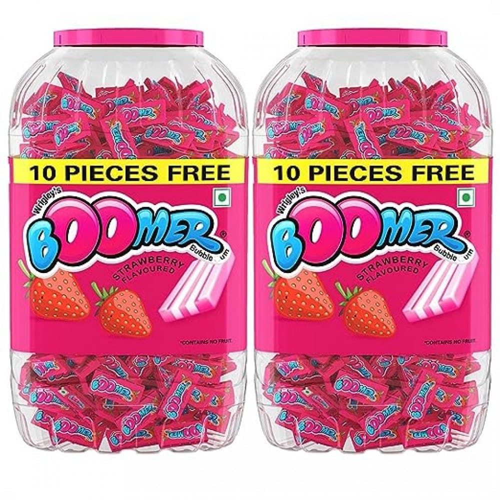 Wrigley's Boomer Chewing Gum Blueberry Flavoured, Pack og 2