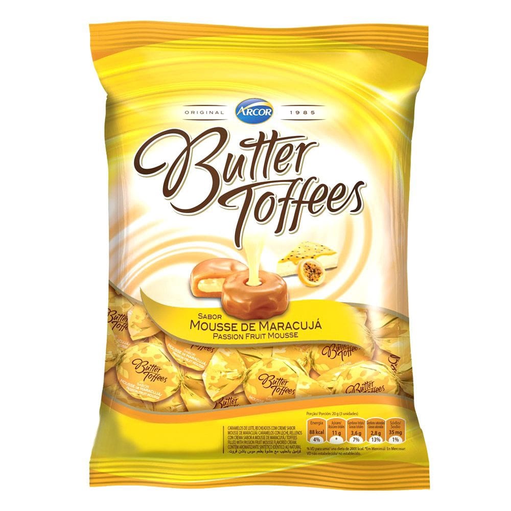 Arcor Butter Toffees Passion Fruit Candy, 600 gm