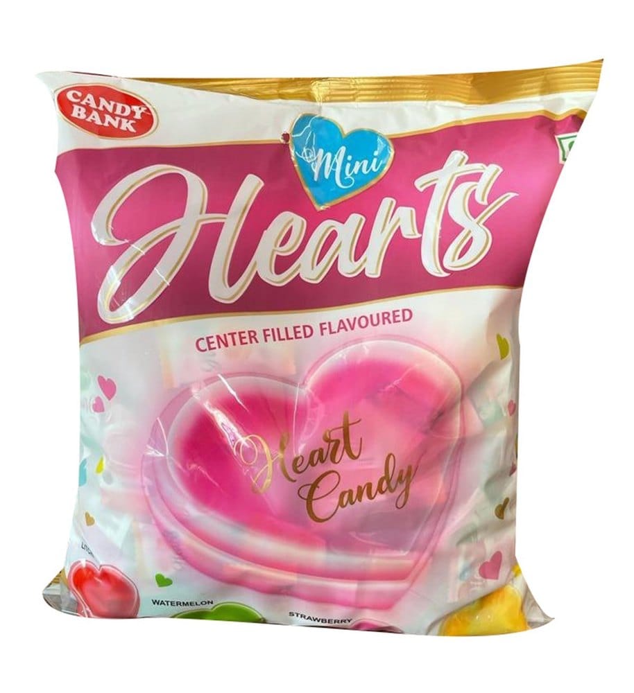 Super Mewad Strawberry Center Filled Flavoured Heart Candy, 150 Candy