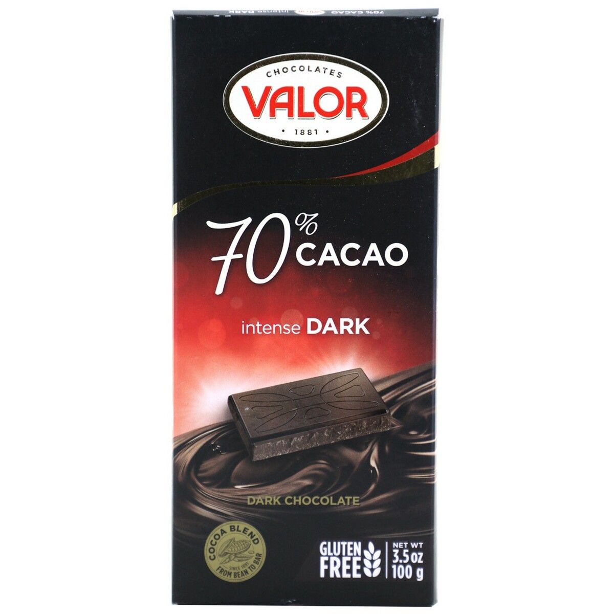 Valor Dark Choco 70%, 100 gm