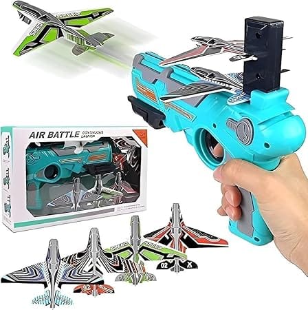 Graphene Airplane Launcher Gun, Safe and Fun Shooting Guns for Kids