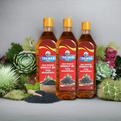 "Buy Cold Pressed Gingelly Oil Online at Best Price - Thaiman" "Buy Cold Pressed Gingelly Oil Online at Best Price - Thaiman"