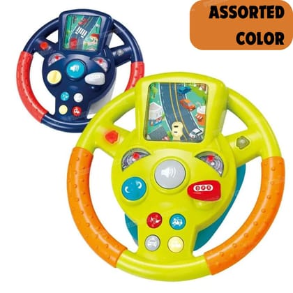 Steering Wheel Toy for Kids Simulation Driving Car Toy with Light & Sound Mode